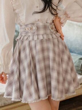 Rojita | Check Side Buckle Skirt